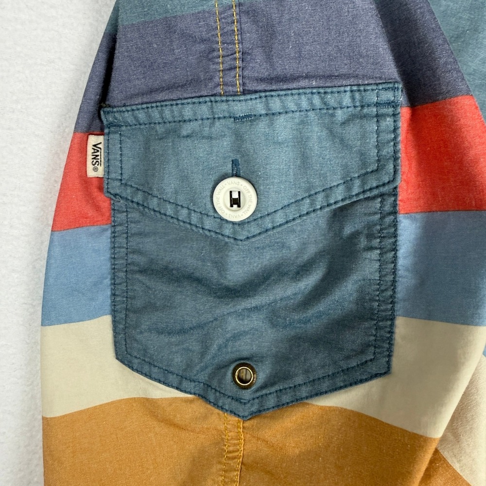 Vans Board Shorts‎ Mens 34 Striped Colorblock Swim Trunks Beach Surf Summer - Picture 6 of 11